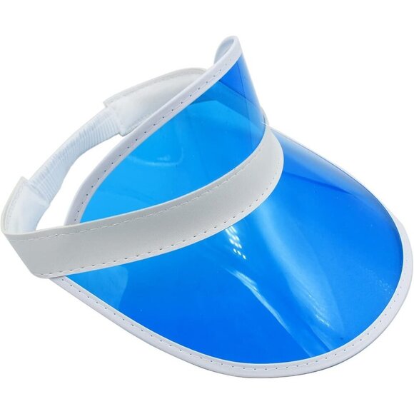 Clear Plastic Sun Visors Pack of 5 Beach UV Protection Adjustable main image 6